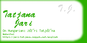 tatjana jari business card